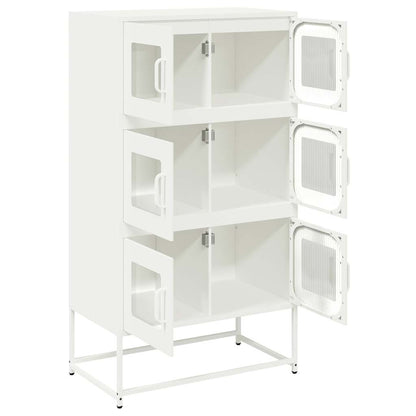 Highboard Weiß 68x39x123 cm Stahl