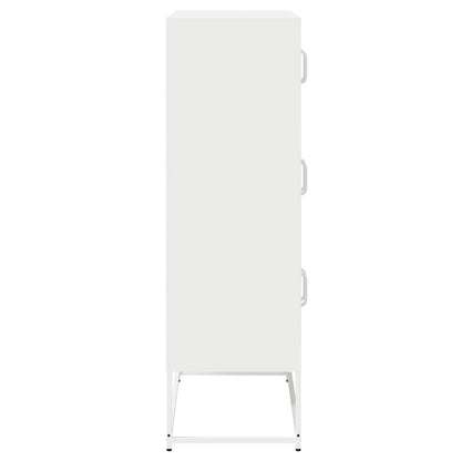 Highboard Weiß 68x39x123 cm Stahl