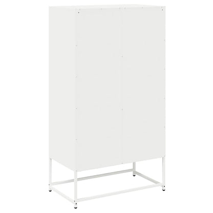 Highboard Weiß 68x39x123 cm Stahl