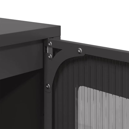 Highboard Sort 68x39x123 cm Stål