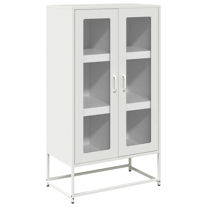 Highboard Hvid 68x39x123 cm Stål