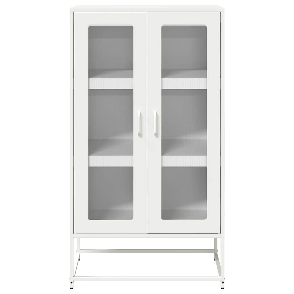 Highboard Hvid 68x39x123 cm Stål