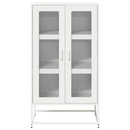 Highboard Hvid 68x39x123 cm Stål