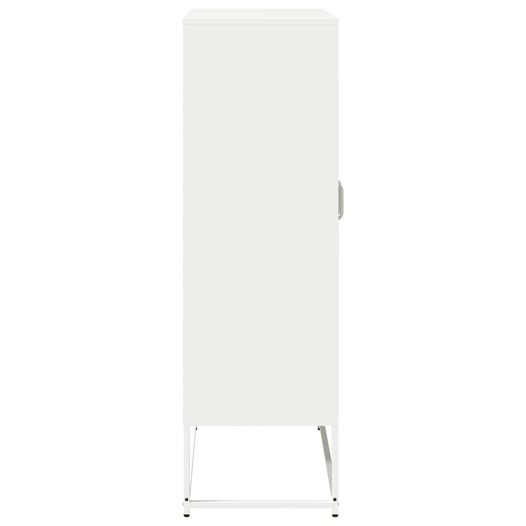 Highboard Hvid 68x39x123 cm Stål