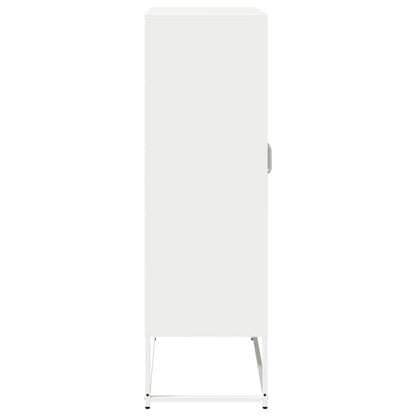 Highboard Hvid 68x39x123 cm Stål