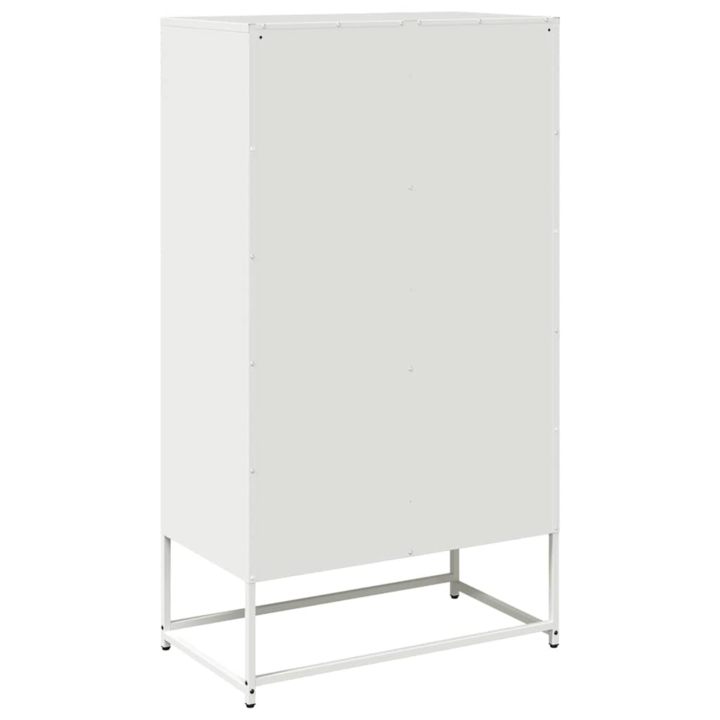 Highboard Hvid 68x39x123 cm Stål