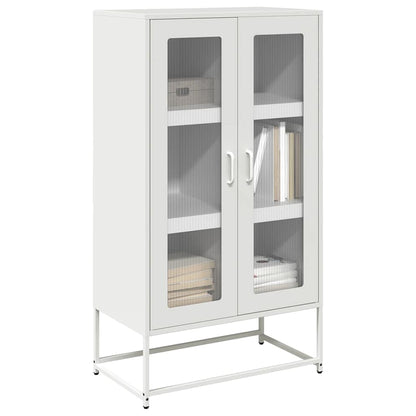 Highboard Hvid 68x39x123 cm Stål