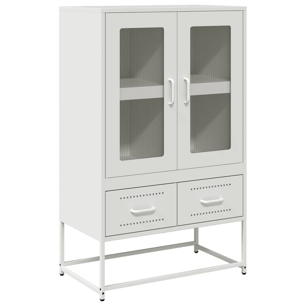 Highboard Hvid 68x39x111,5 cm Stål