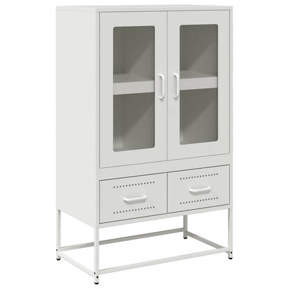 Highboard Hvid 68x39x111,5 cm Stål