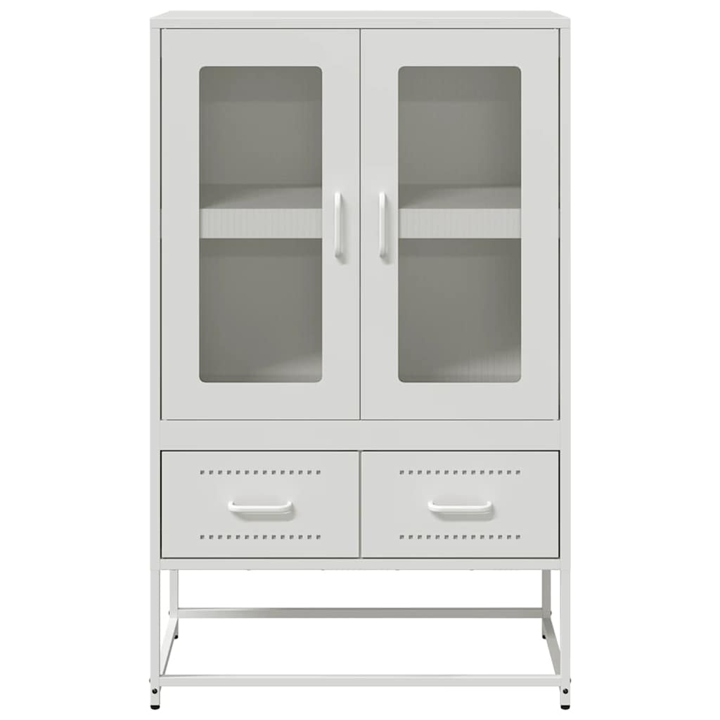 Highboard Hvid 68x39x111,5 cm Stål