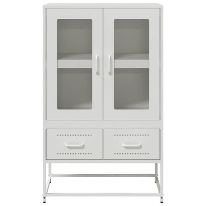 Highboard Hvid 68x39x111,5 cm Stål