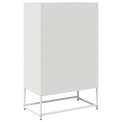Highboard Hvid 68x39x111,5 cm Stål