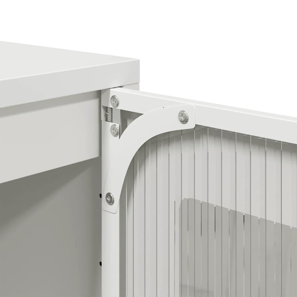 Highboard Hvid 68x39x111,5 cm Stål