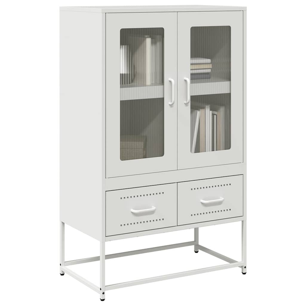 Highboard Hvid 68x39x111,5 cm Stål