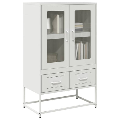 Highboard Hvid 68x39x111,5 cm Stål