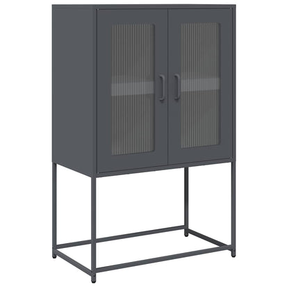 Highboard antracit 68x39x107 cm Stål
