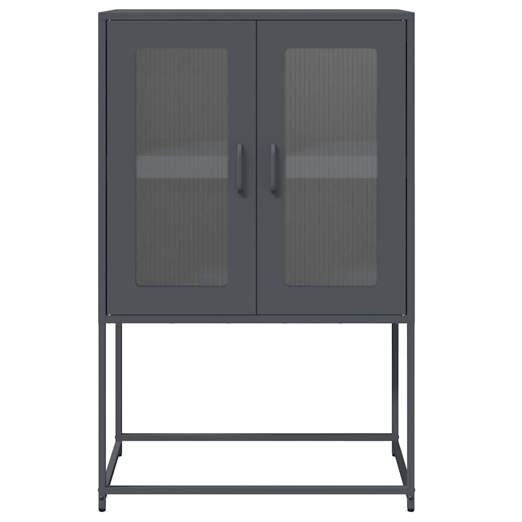 Highboard antracit 68x39x107 cm Stål