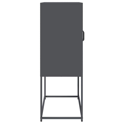 Highboard antracit 68x39x107 cm Stål