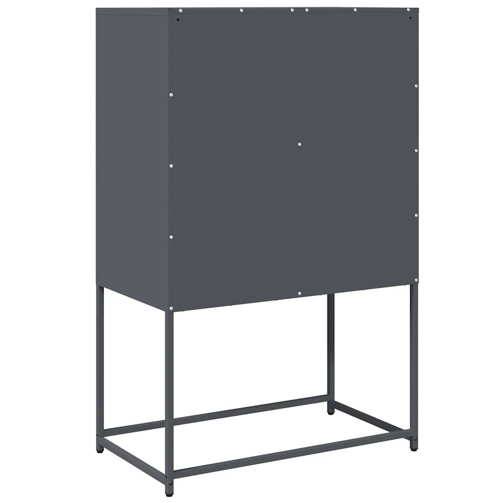 Highboard antracit 68x39x107 cm Stål