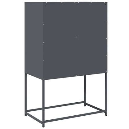 Highboard antracit 68x39x107 cm Stål