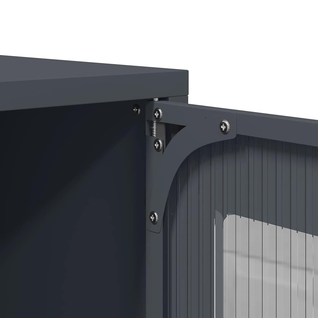 Highboard antracit 68x39x107 cm Stål