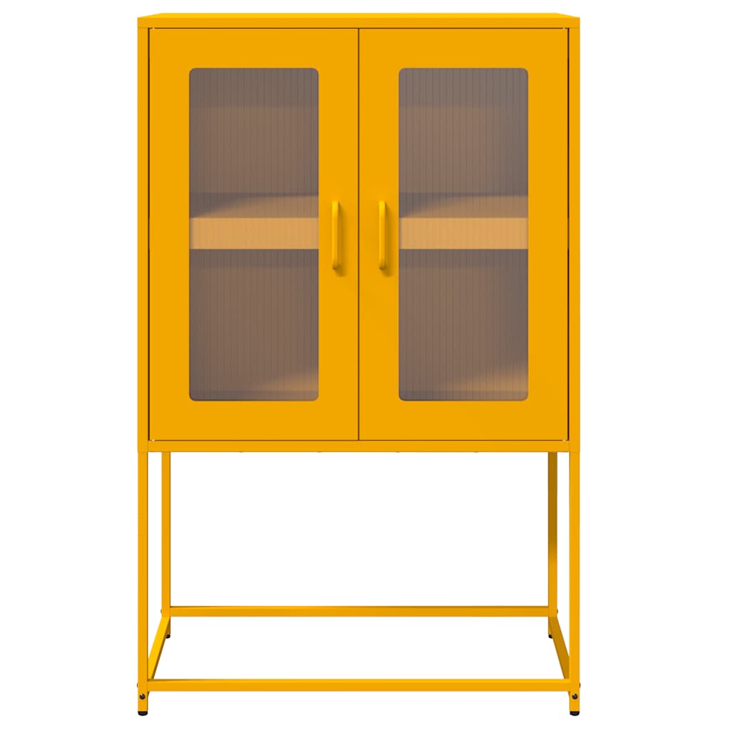 Highboard Sennep Gul 68x39x107 cm Stål