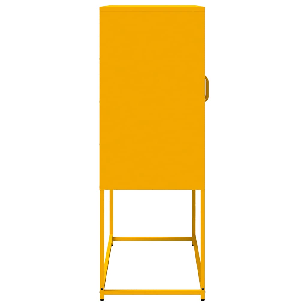 Highboard Sennep Gul 68x39x107 cm Stål