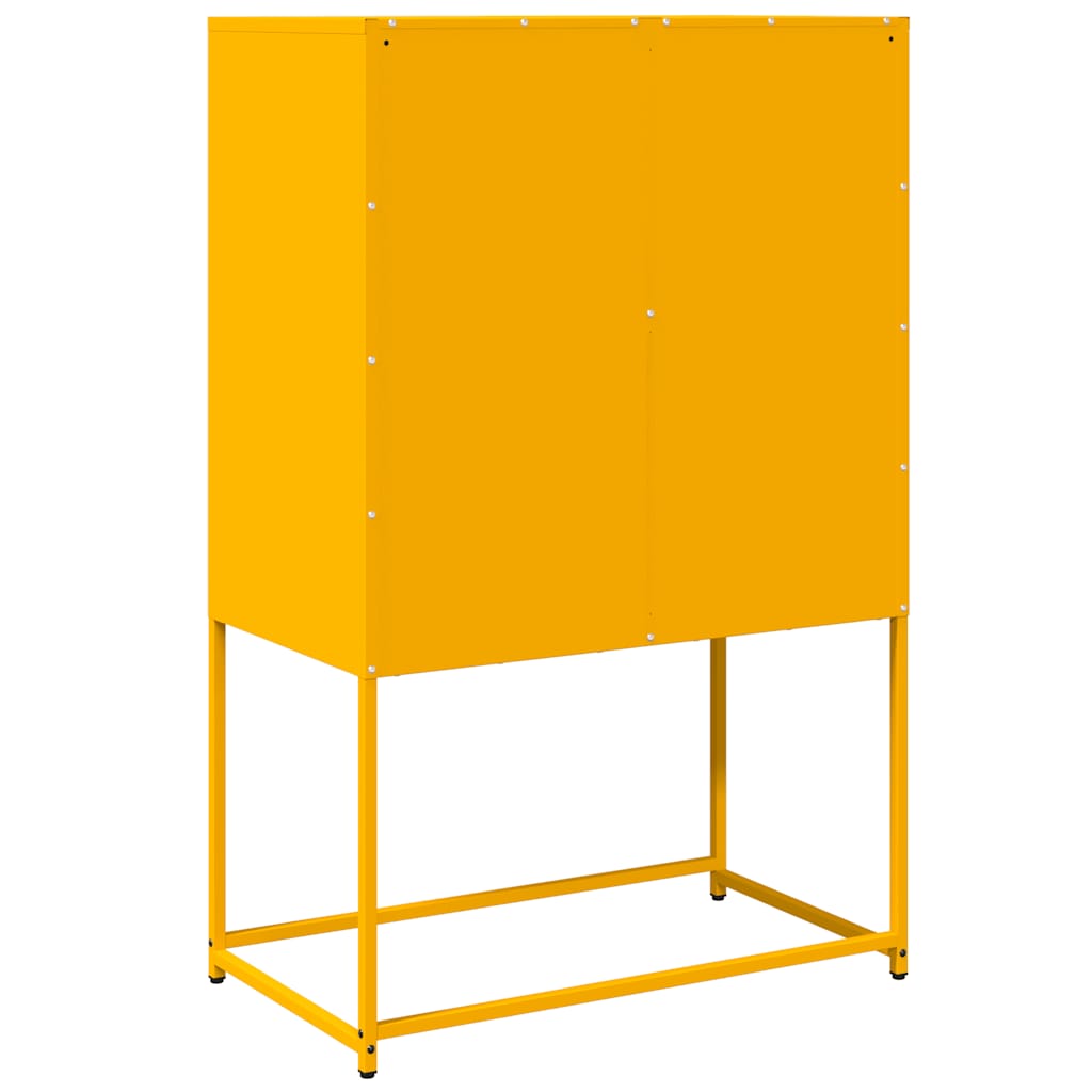 Highboard Sennep Gul 68x39x107 cm Stål