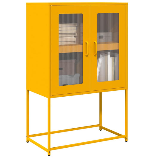 Highboard Sennep Gul 68x39x107 cm Stål