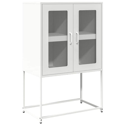 Highboard Hvid 68x39x107 cm Stål