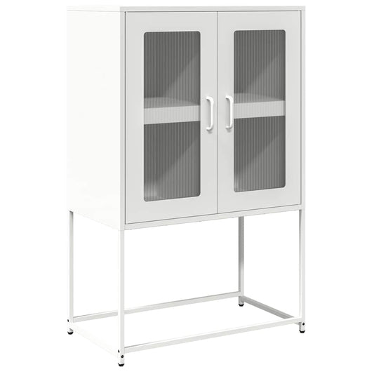 Highboard Hvid 68x39x107 cm Stål