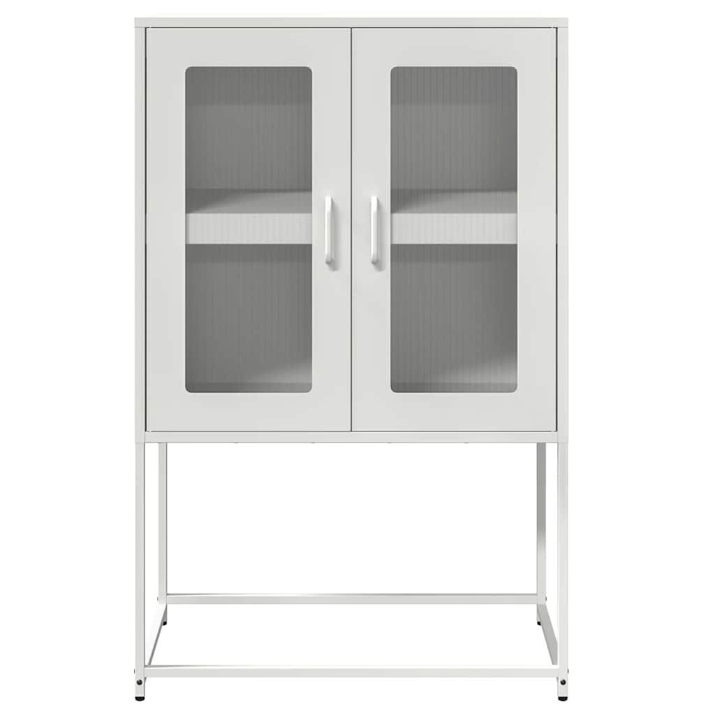 Highboard Hvid 68x39x107 cm Stål