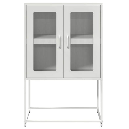 Highboard Hvid 68x39x107 cm Stål