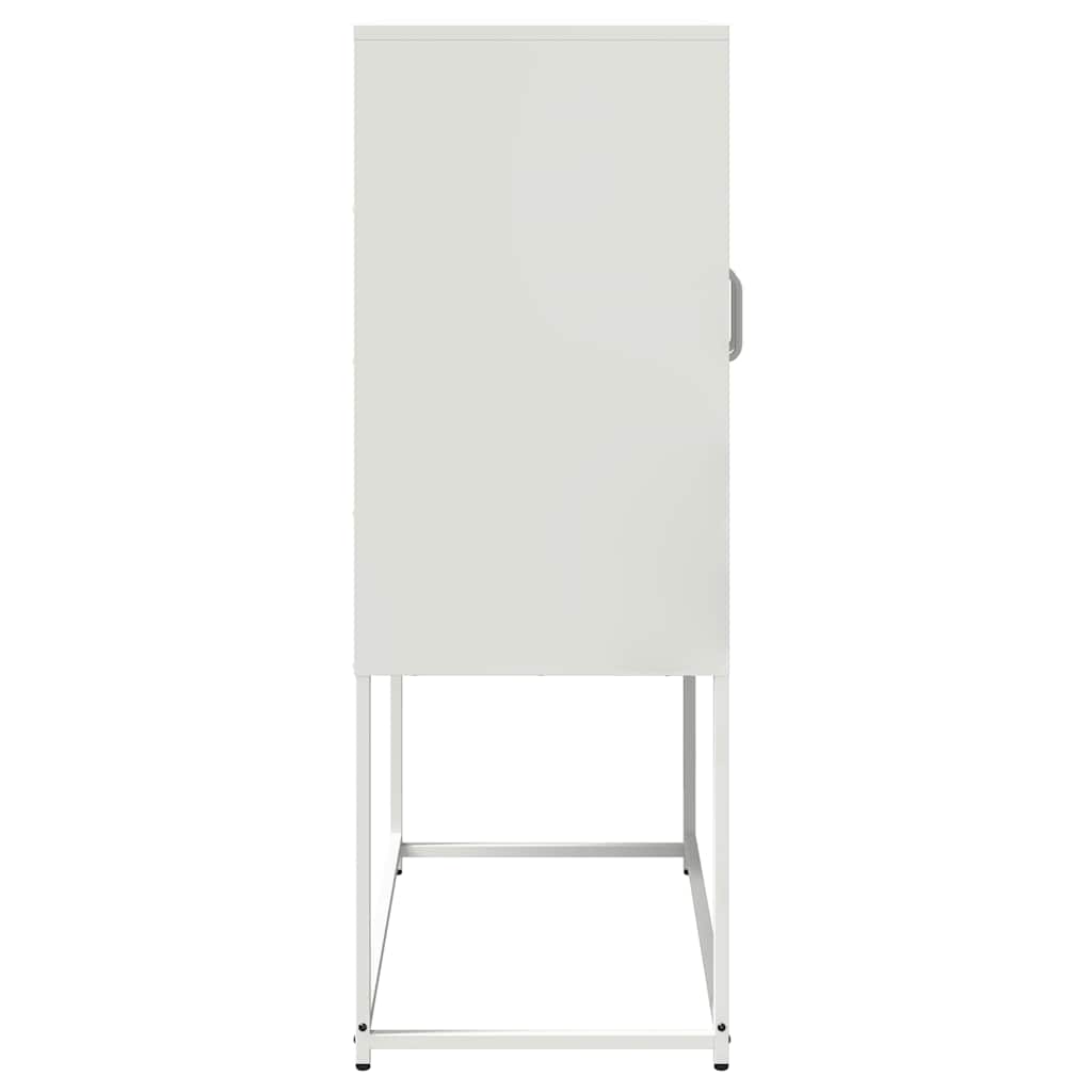 Highboard Hvid 68x39x107 cm Stål