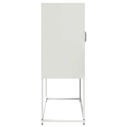 Highboard Hvid 68x39x107 cm Stål