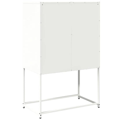 Highboard Hvid 68x39x107 cm Stål