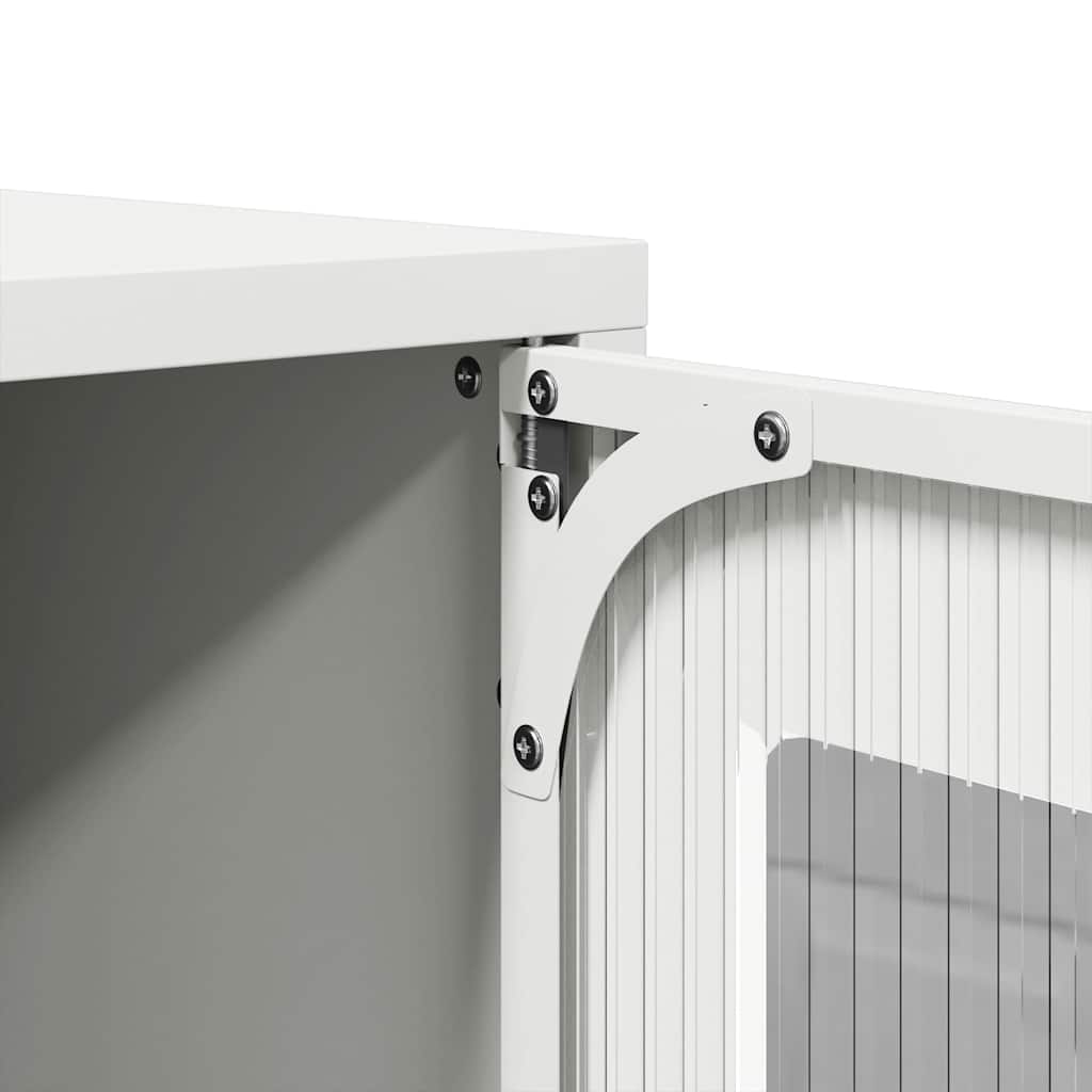 Highboard Hvid 68x39x107 cm Stål