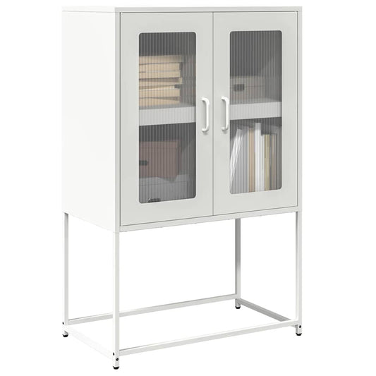 Highboard Hvid 68x39x107 cm Stål