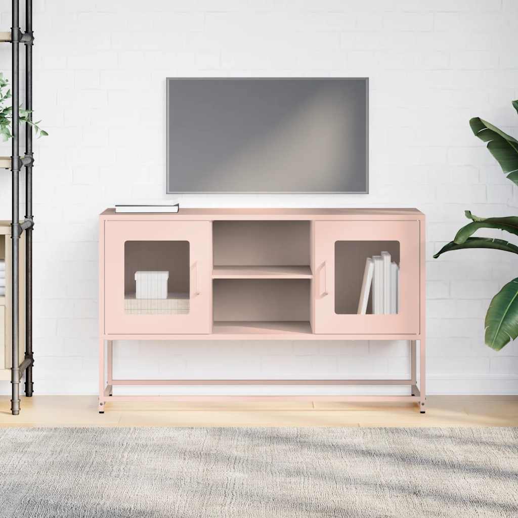 TV-Schrank Rosa 100,5x39x60,5 cm Stahl