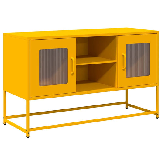 TV-skab Sennep Gul 100,5x39x60,5 cm Stål