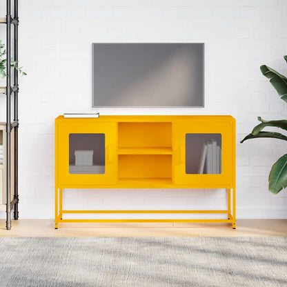 TV-skab Sennep Gul 100,5x39x60,5 cm Stål