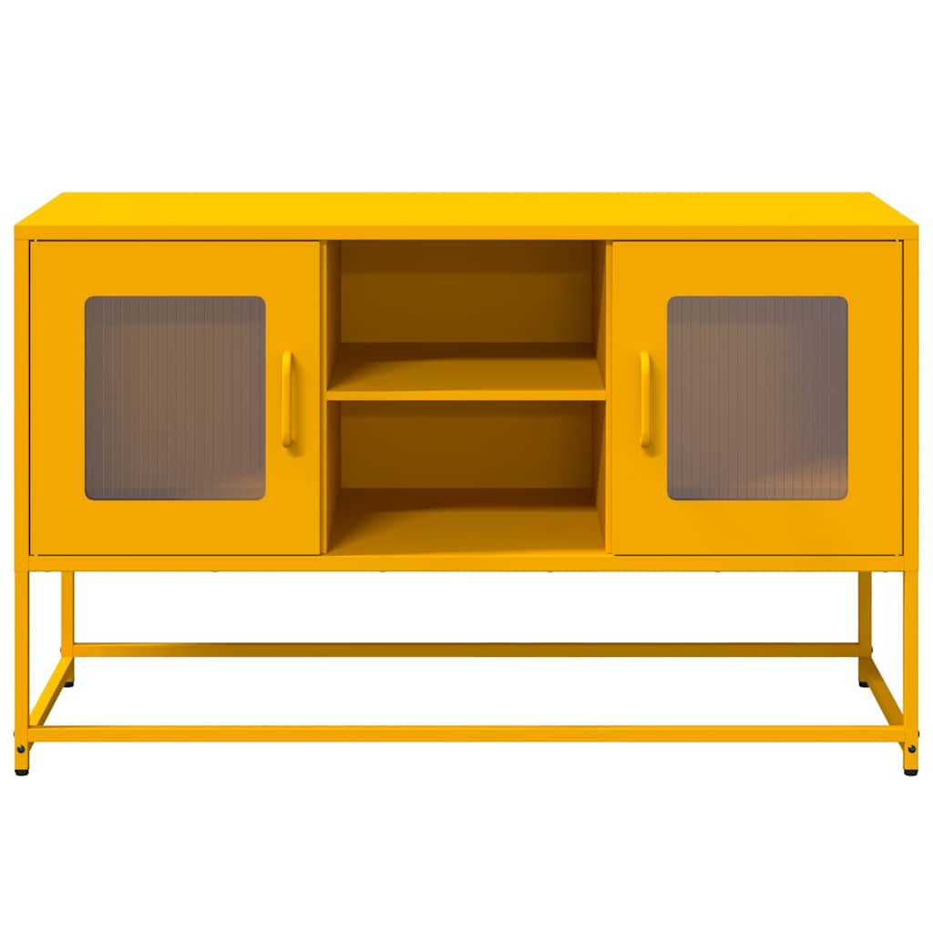 TV-skab Sennep Gul 100,5x39x60,5 cm Stål
