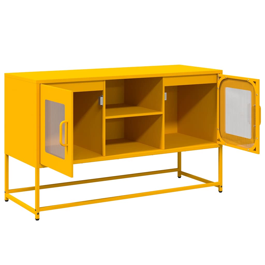 TV-skab Sennep Gul 100,5x39x60,5 cm Stål