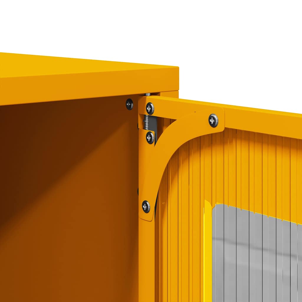 TV-skab Sennep Gul 100,5x39x60,5 cm Stål