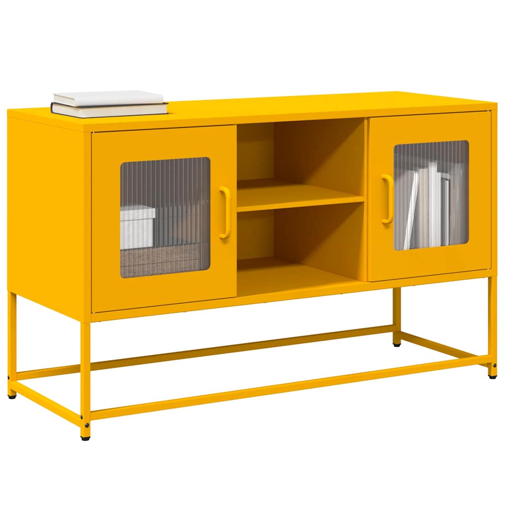 TV-skab Sennep Gul 100,5x39x60,5 cm Stål