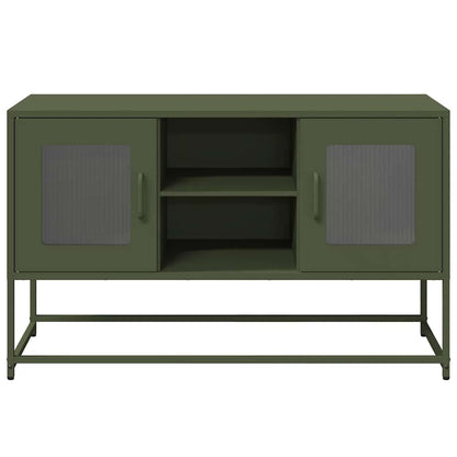 TV-Schrank Olivgrün 100,5x39x60,5 cm Stahl