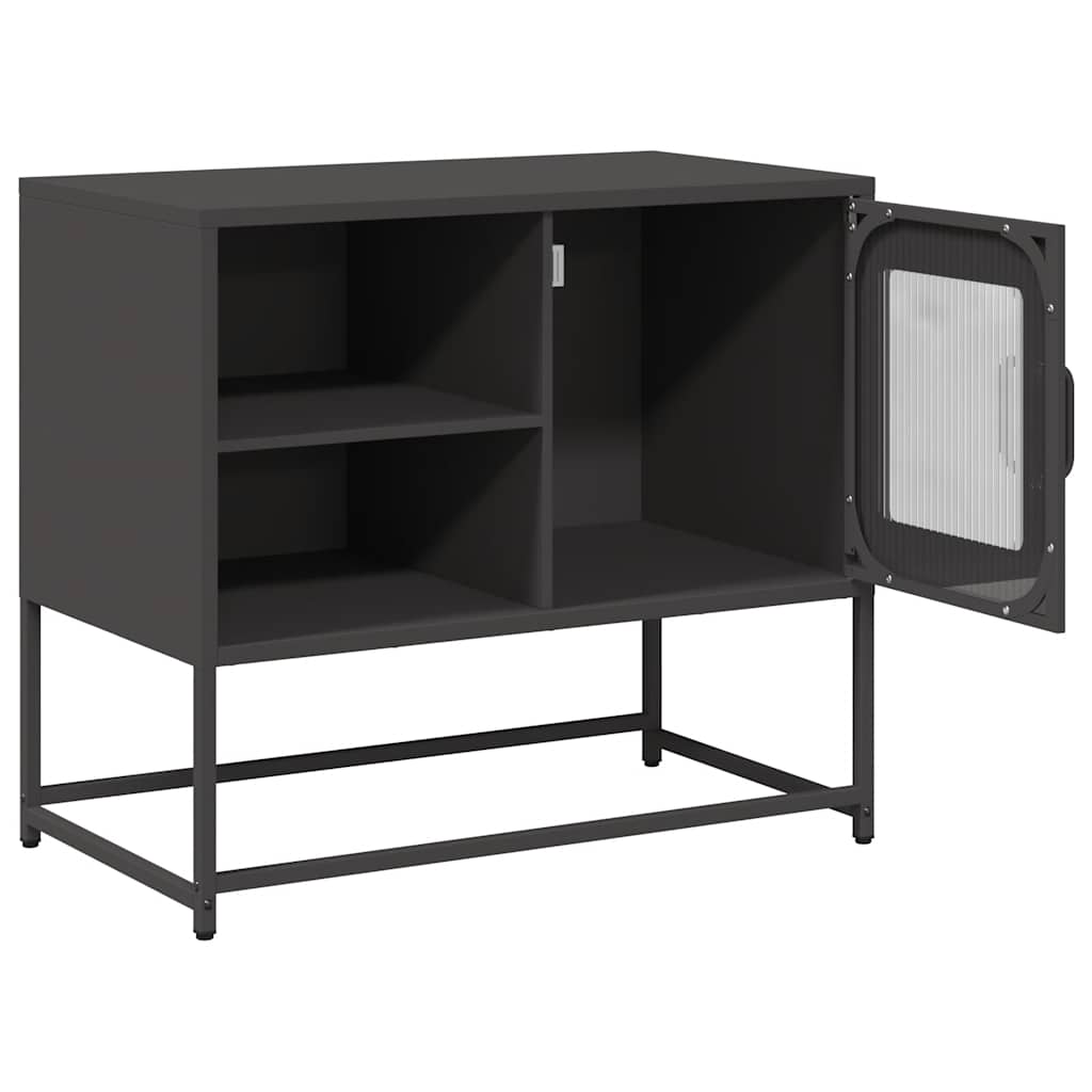 TV-skab Sort 68x39x60,5 cm Stål