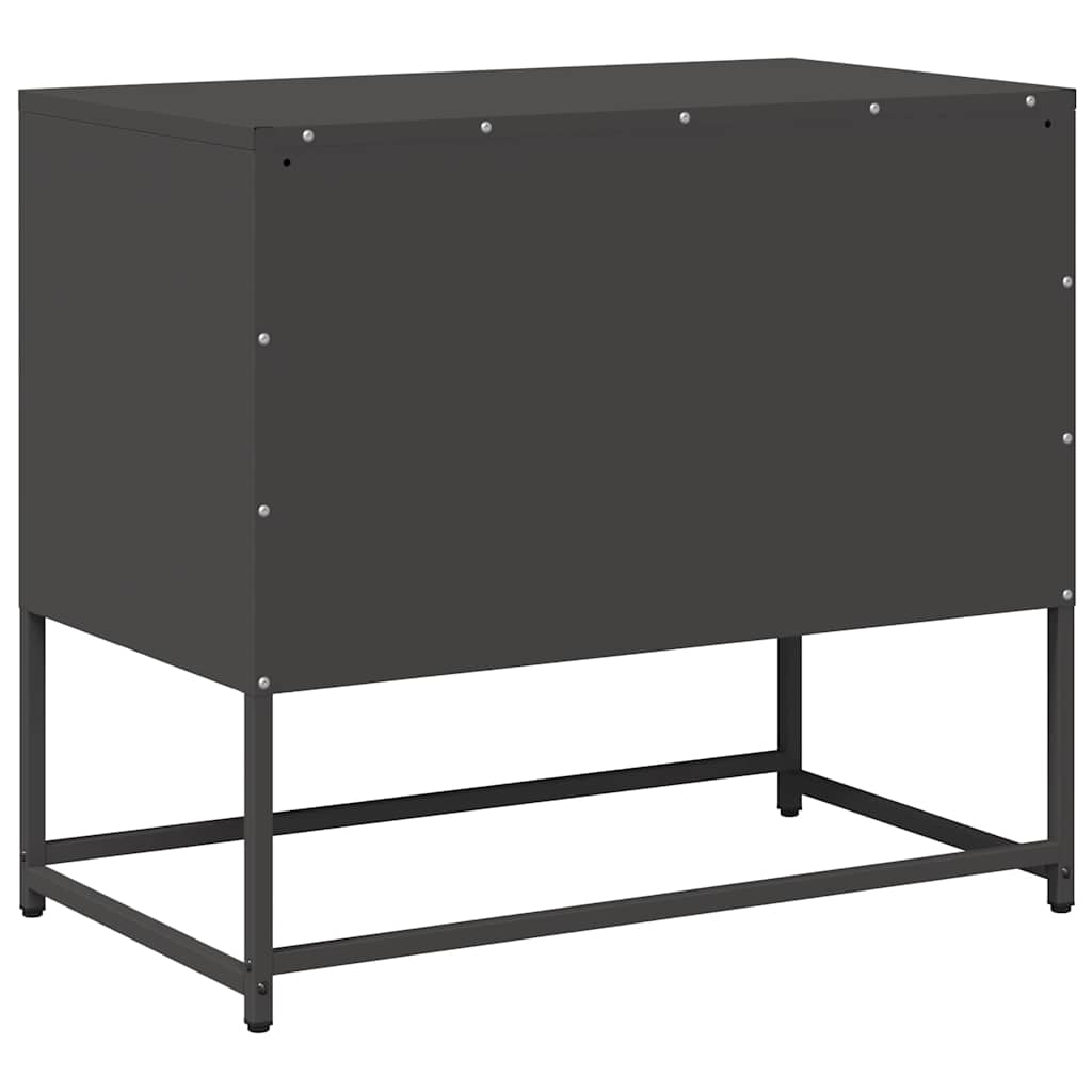TV-skab Sort 68x39x60,5 cm Stål