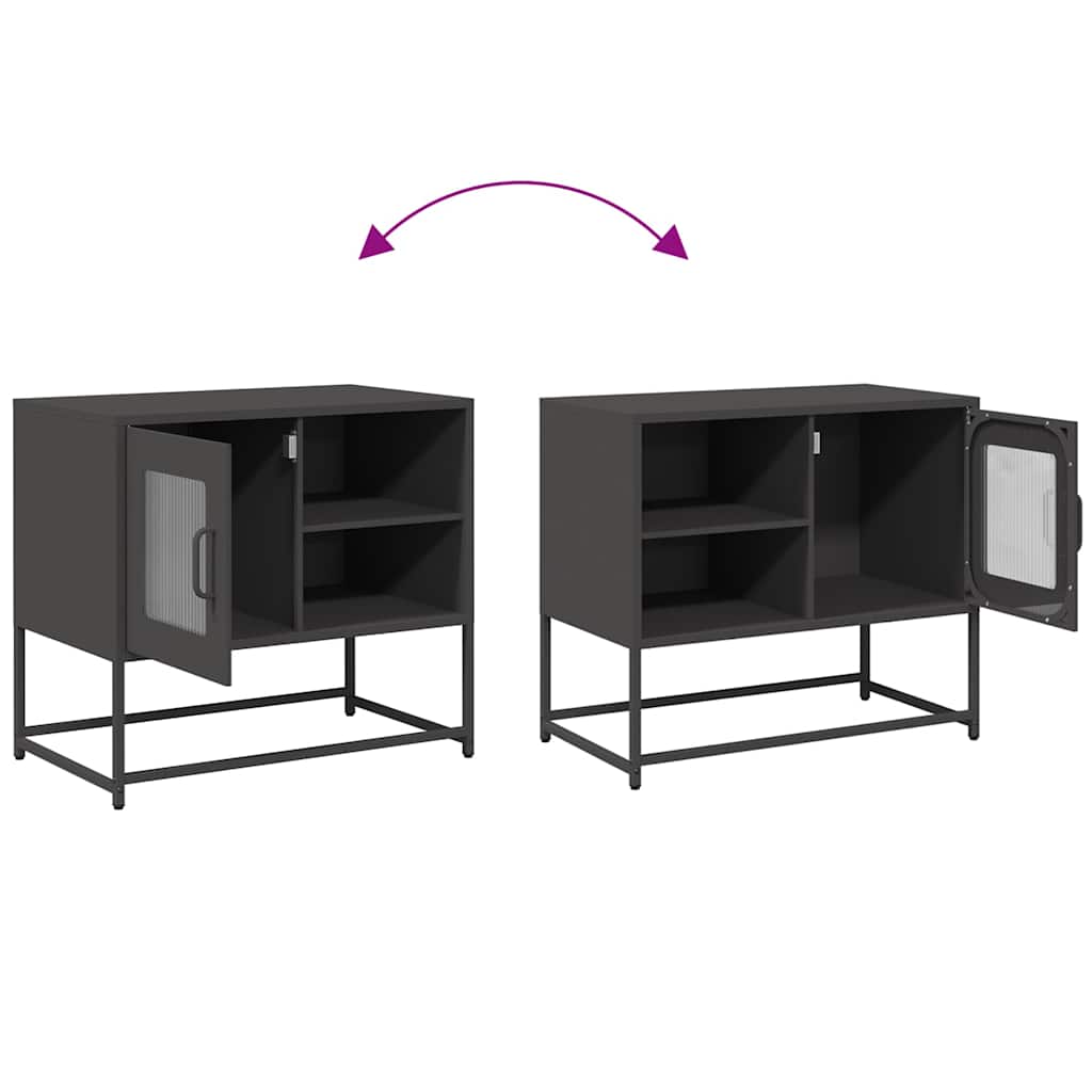 TV-skab Sort 68x39x60,5 cm Stål