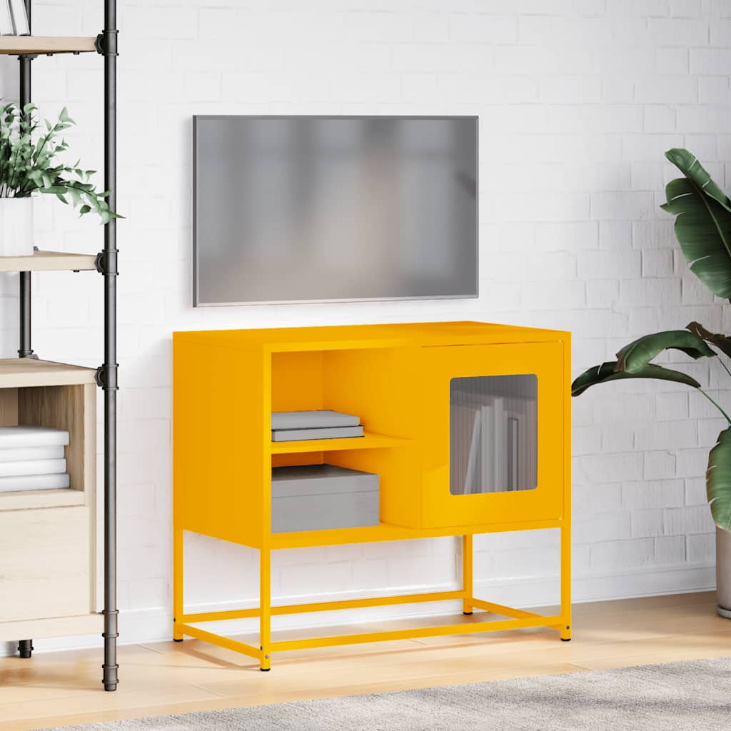 TV-Schrank Senfgelb 68x39x60,5 cm Stahl